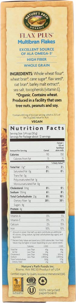 5 Savers Package:Nature's Path Flax Plus Cereal (12x13.25 Oz)