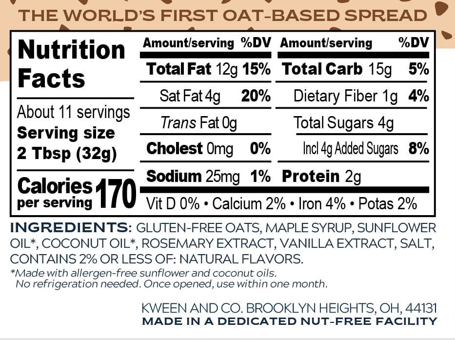 O.at Haus Cookie Dough Granola Butter 12 oz (Pack of 6)