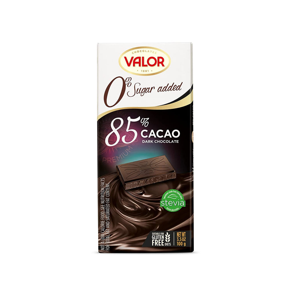 85% Cocoa Dark Chocolate – No Added Sugar, 100g