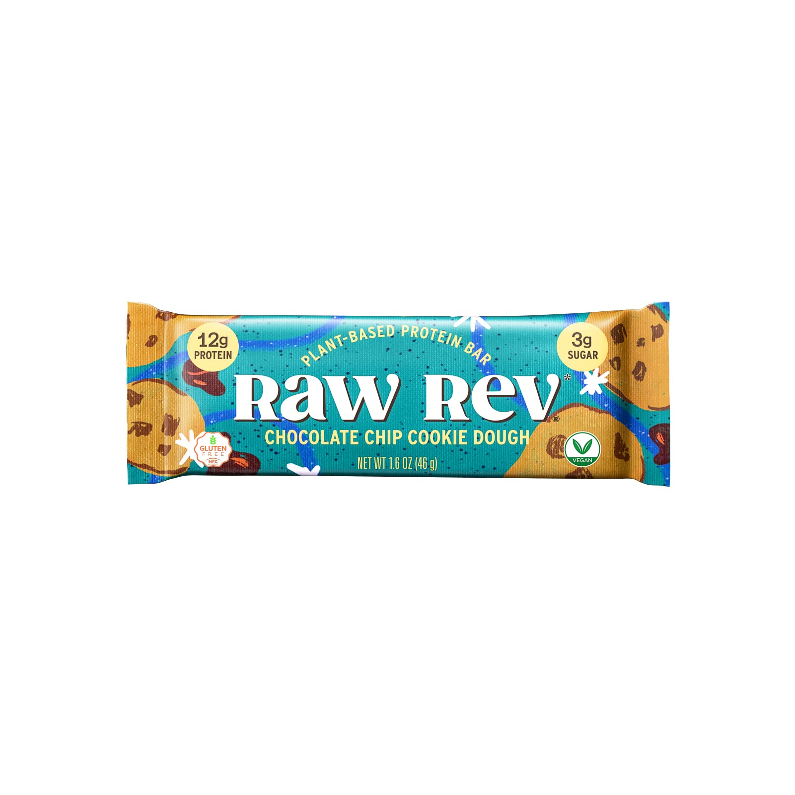 Vegan Chocolate Chip Cookie Dough Protein Bars – 12g Plant Protein