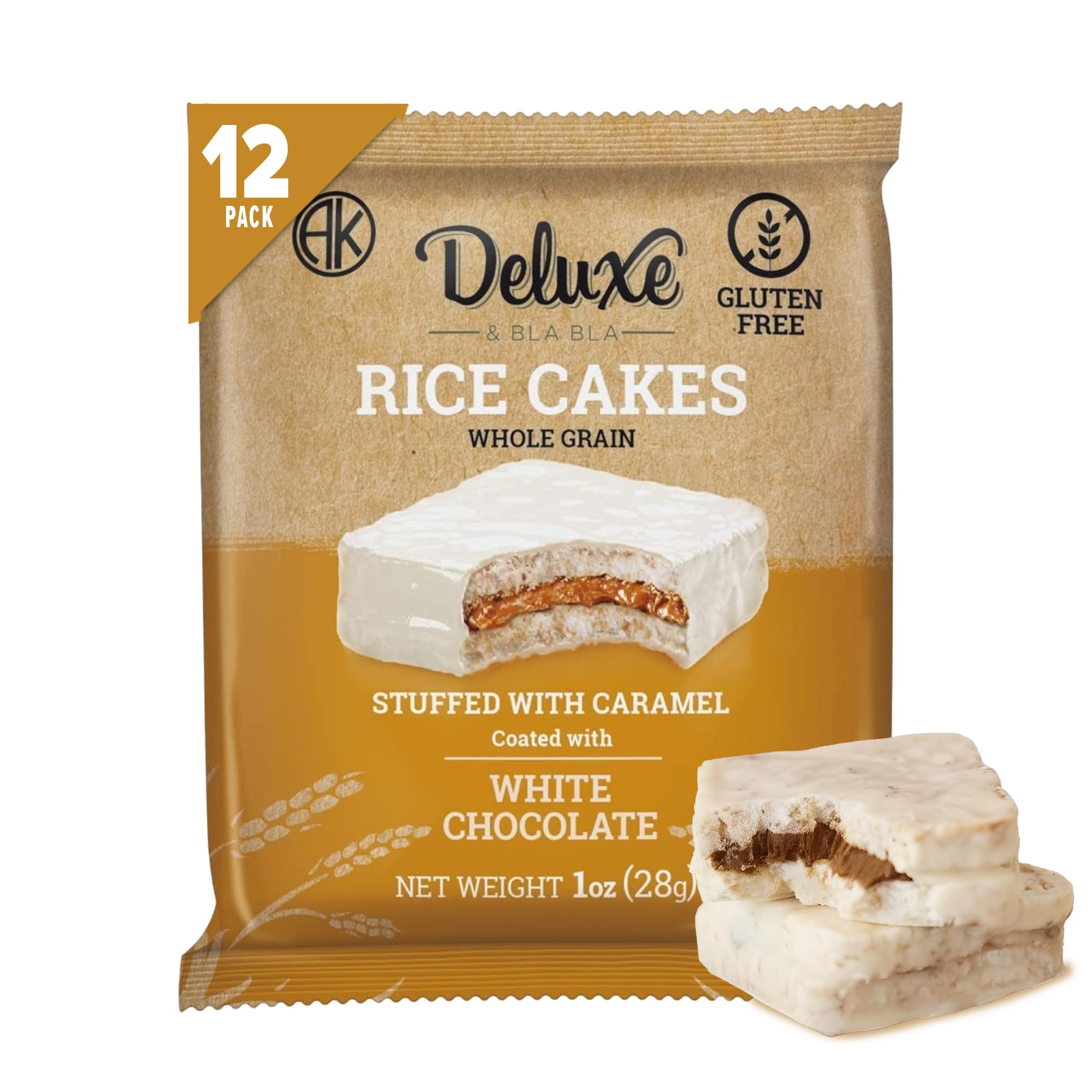 Caramel-Filled Chocolate Rice Cakes – Gluten-Free Whole Grain Snack