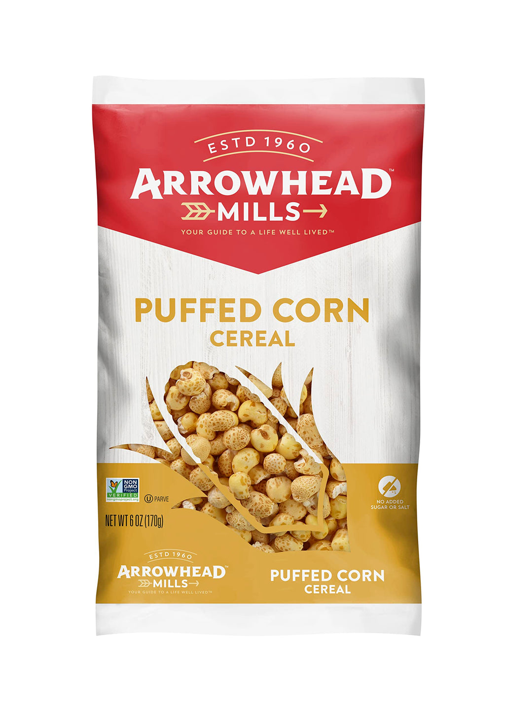 Arrowhead Mills Puffed Corn Cereal 6 OZ(Pack of 60)60