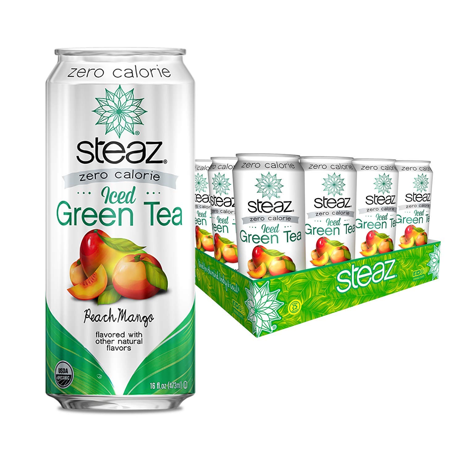 Organic Green Tea – Zero Sugar, 12 Pack