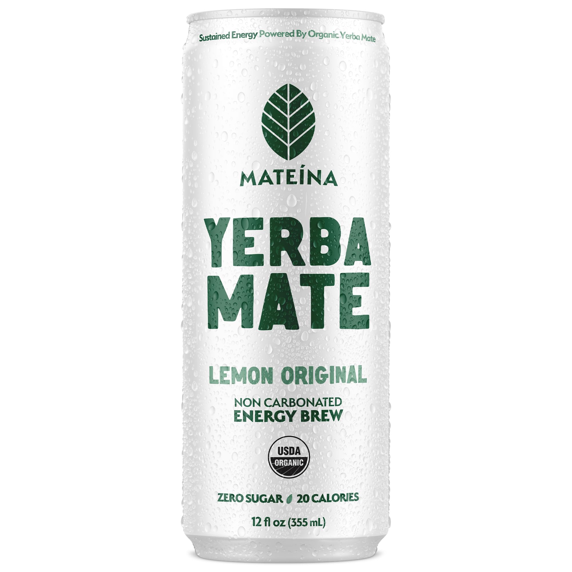 Mateina Yerba Mate Energy Drink, 12 fl oz, 12 Pack