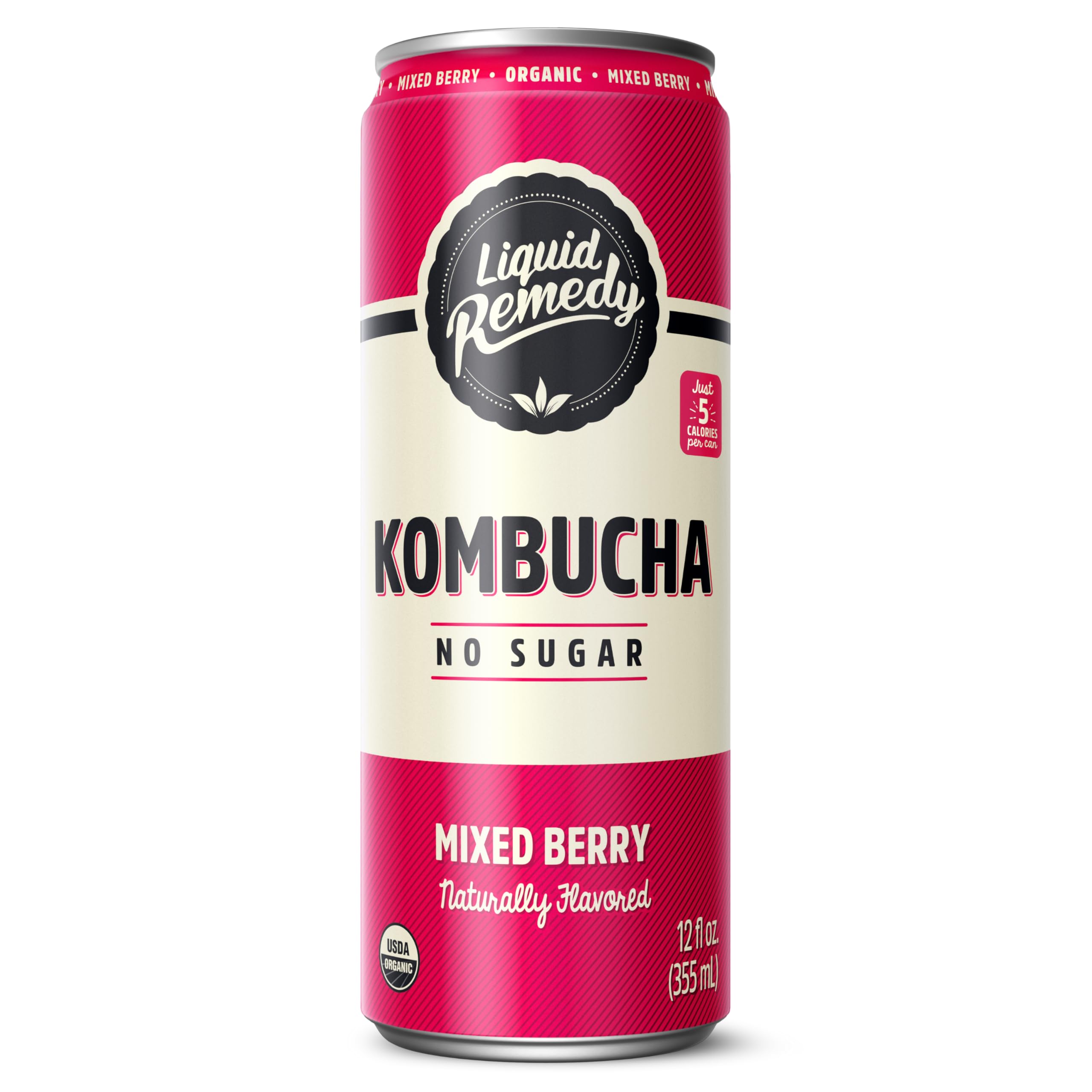 Organic Sugar-Free Kombucha Drink – 355ml