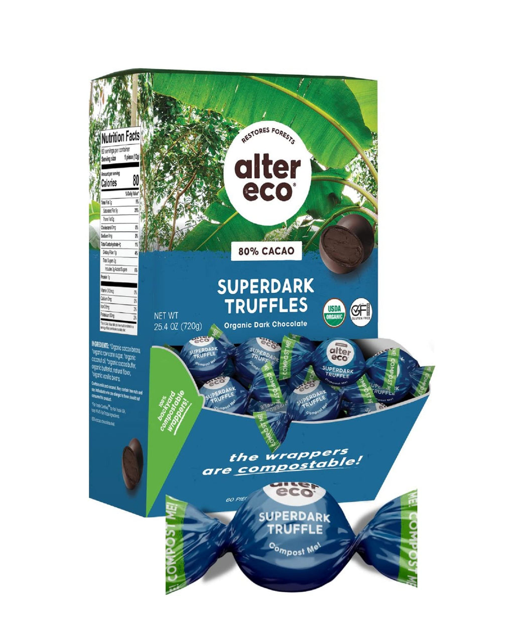 Organic Super Dark Chocolate Truffles – Gluten-Free