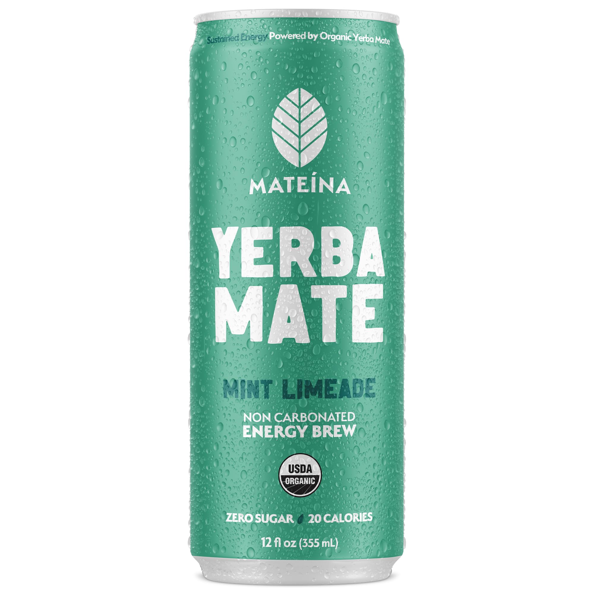 Mateina Yerba Mate Energy Drink, 12 fl oz, 12 Pack