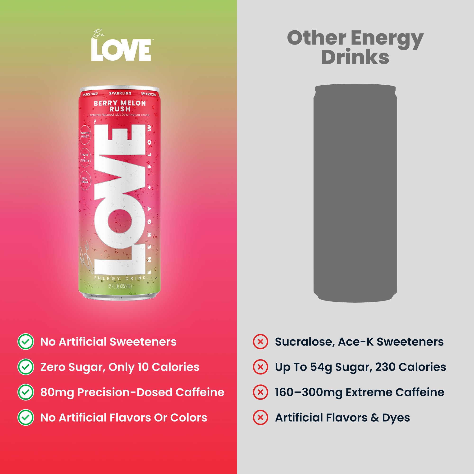 Be LOVE™ Nootropic Energy Drink - 12 fl oz (Pack of 12)