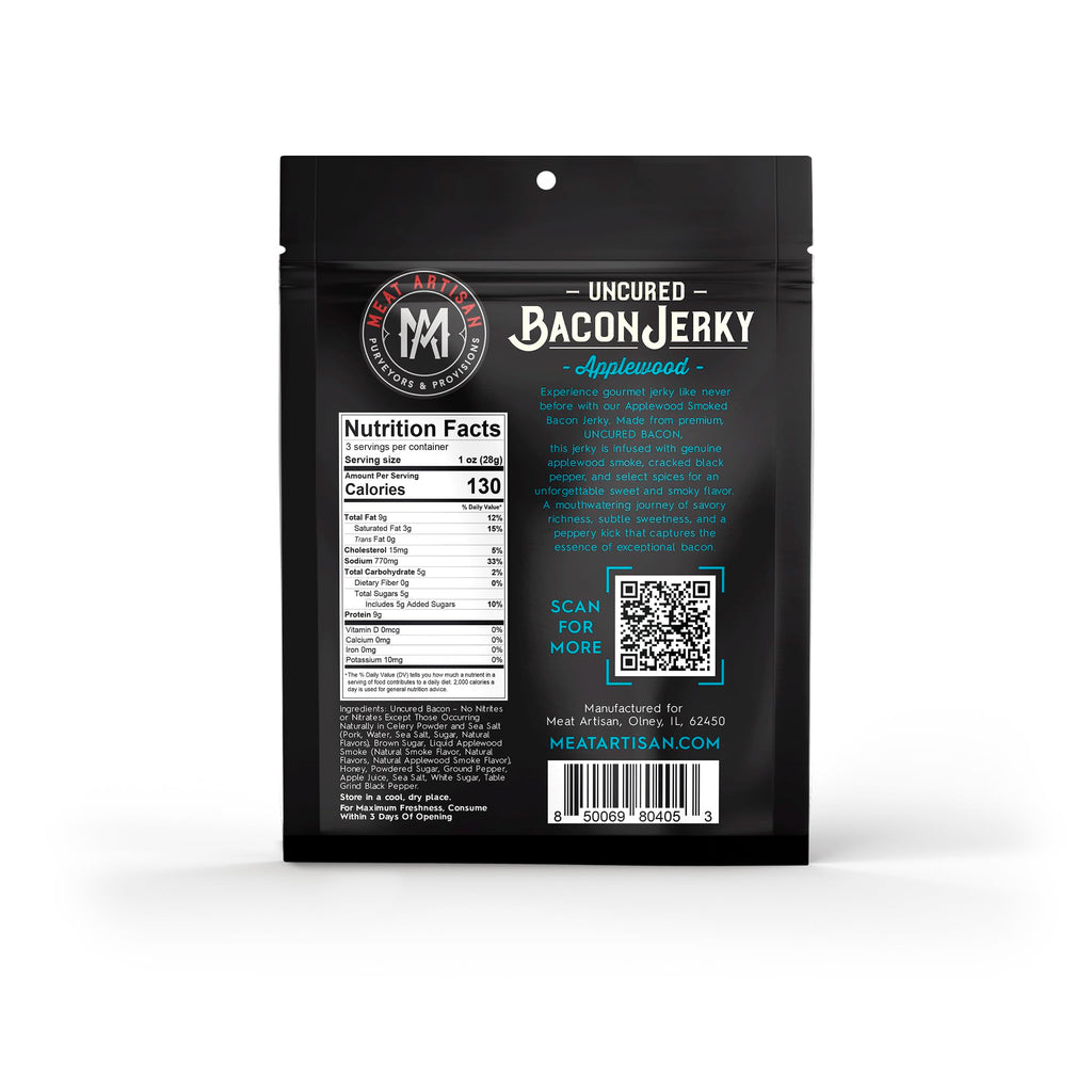 Meat Artisan Uncured Bacon Jerky | Premium Uncured Bacon