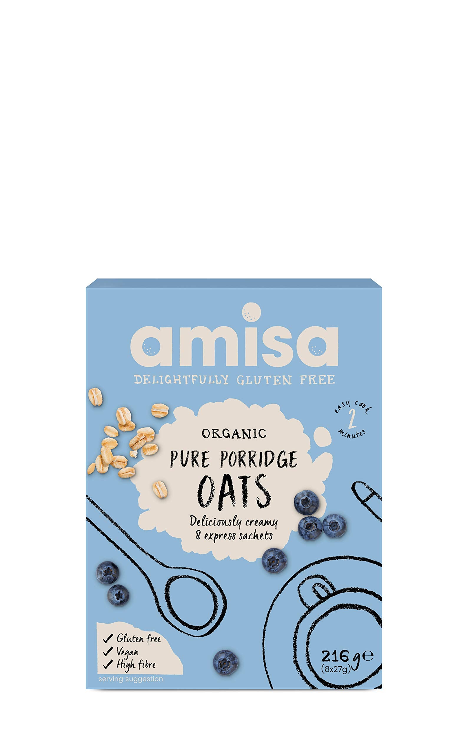 Organic Gluten-Free Porridge Oats Sachets – 8 × 27g