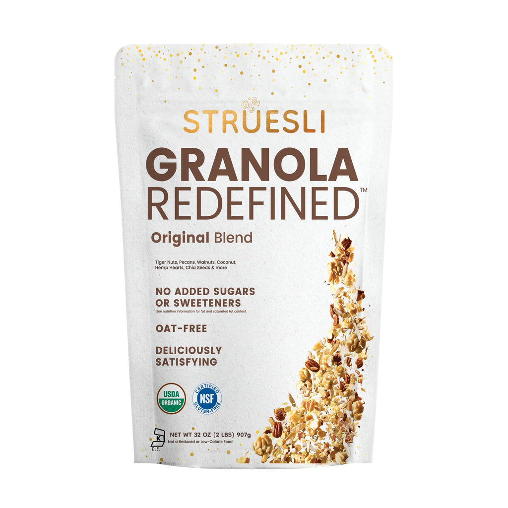 Struesli Organic Granola, Grain & Gluten Free, Healthy Snacks with Chia Seeds,
