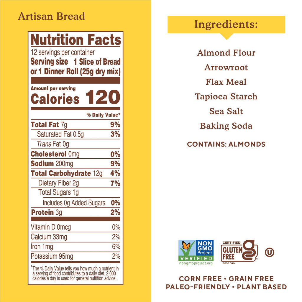 Simple Mills Almond Flour Baking Mix, Artisan Bread Mix, 6pk, 10.4oz