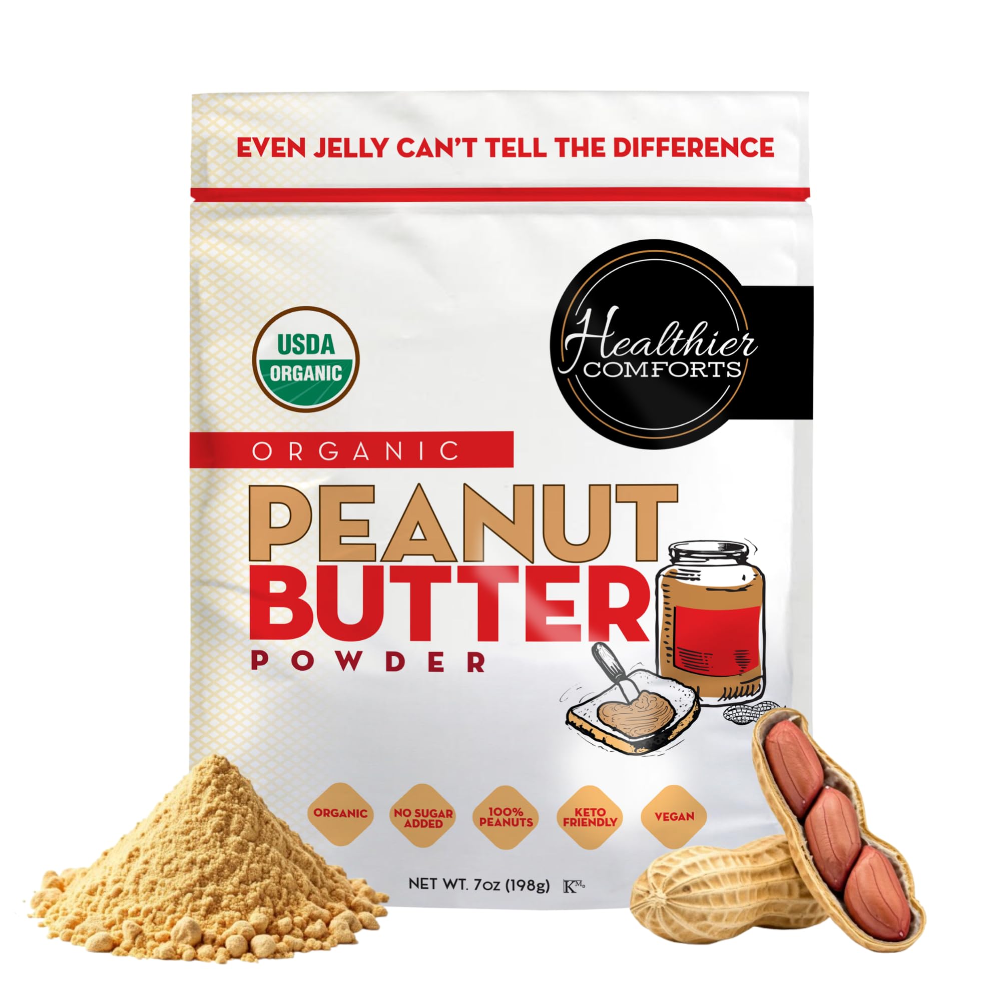 Healthier Comforts Organic Peanut Butter Powder - Parent