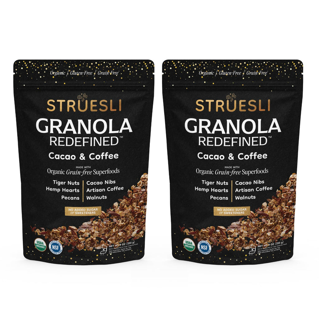 Struesli Organic Granola, Grain & Gluten Free, Healthy Snacks with Chia Seeds,