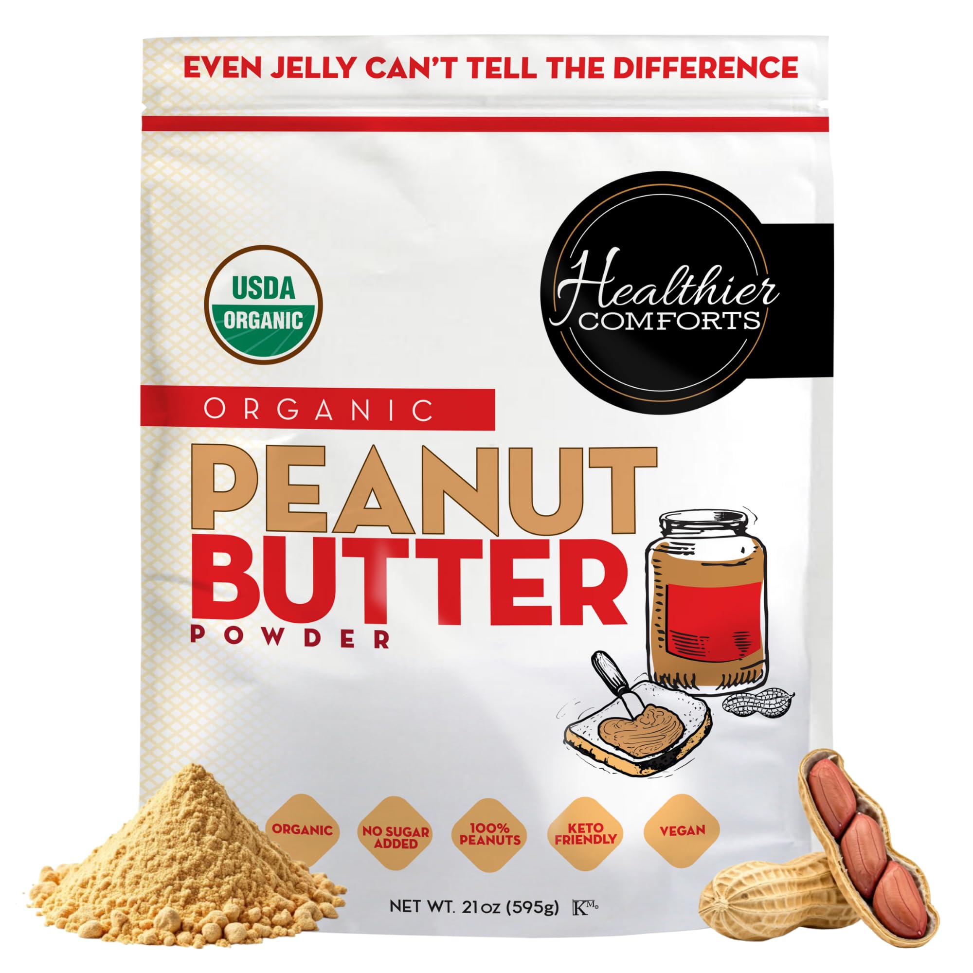 Healthier Comforts Organic Peanut Butter Powder - Parent