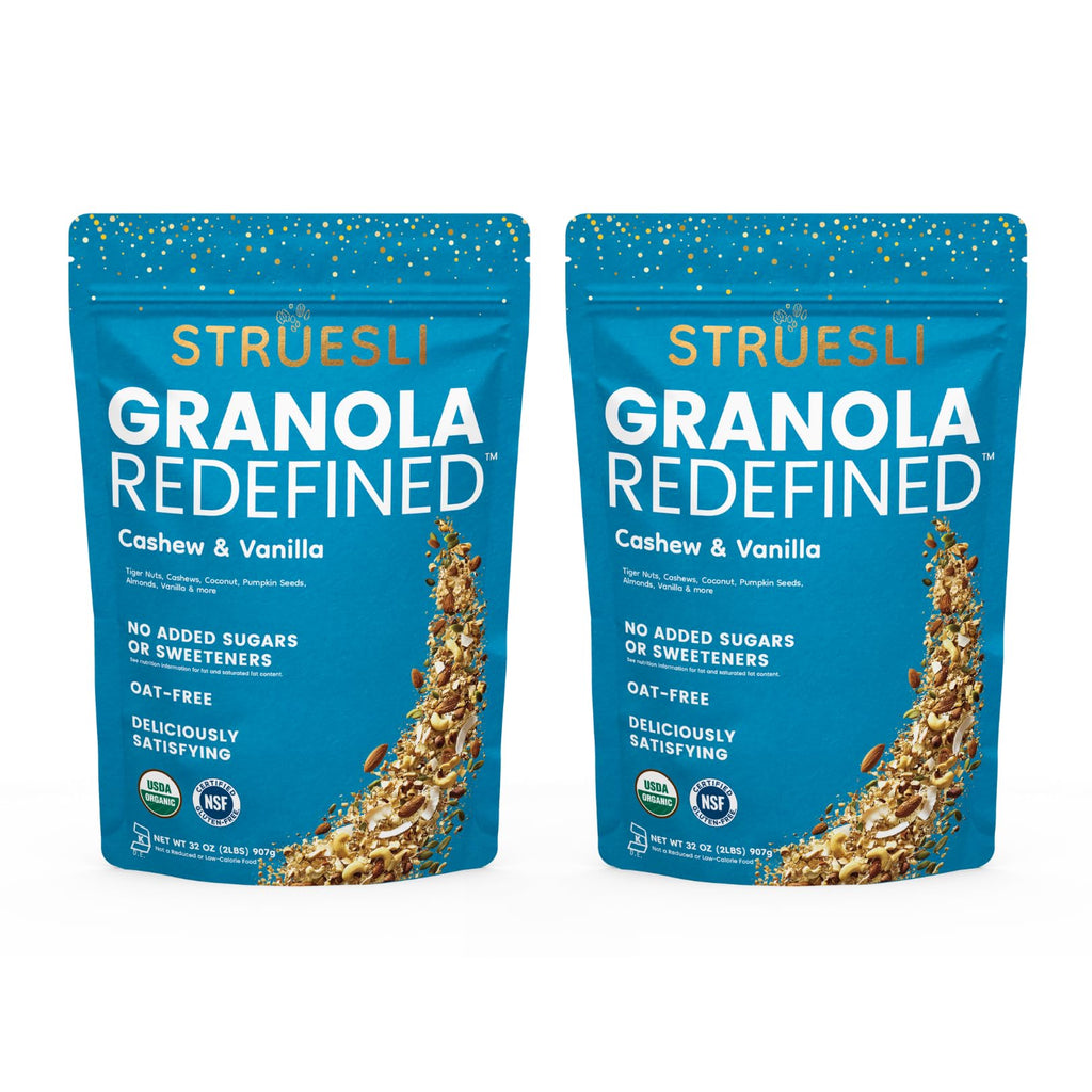 Struesli Organic Granola, Grain & Gluten Free, Healthy Snacks with Chia Seeds,
