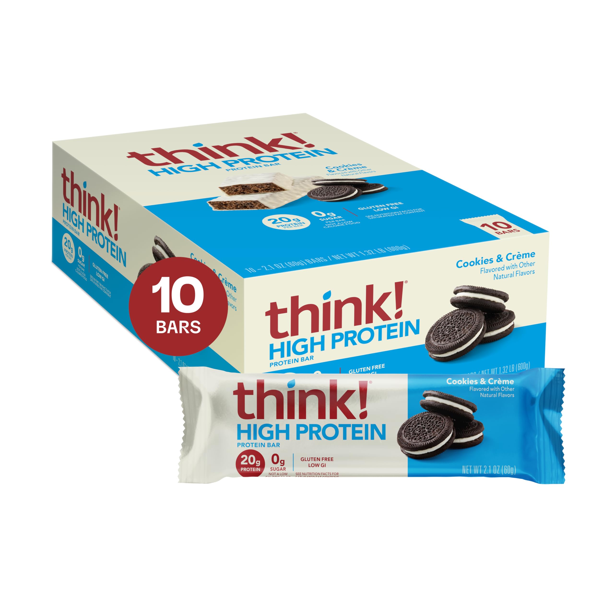 Cookies & Crème Protein Bars – High Protein, Gluten-Free, Sugar-Free