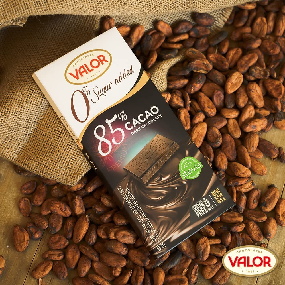 85% Cocoa Dark Chocolate – No Added Sugar, 100g