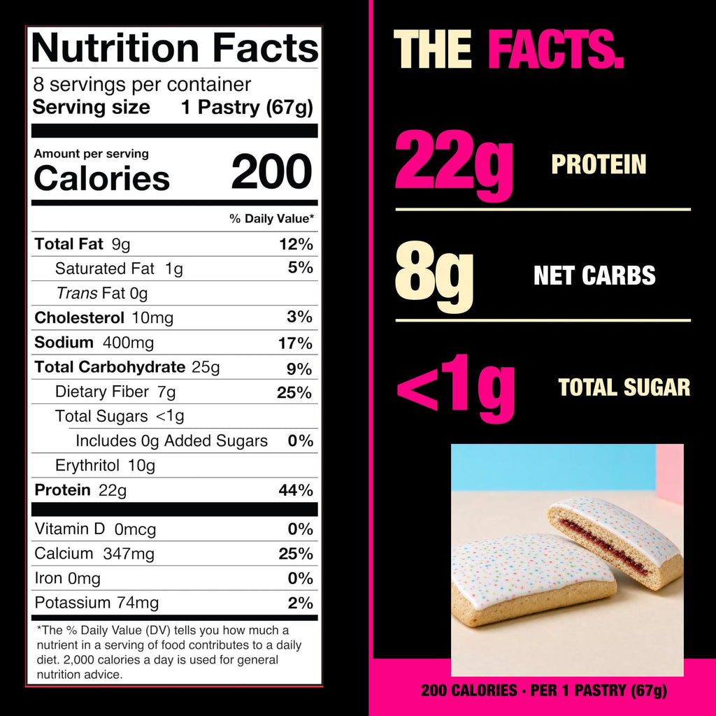 Legendary Foods 22g High Protein Pastry Value 32 Pack, Individually Wrapped