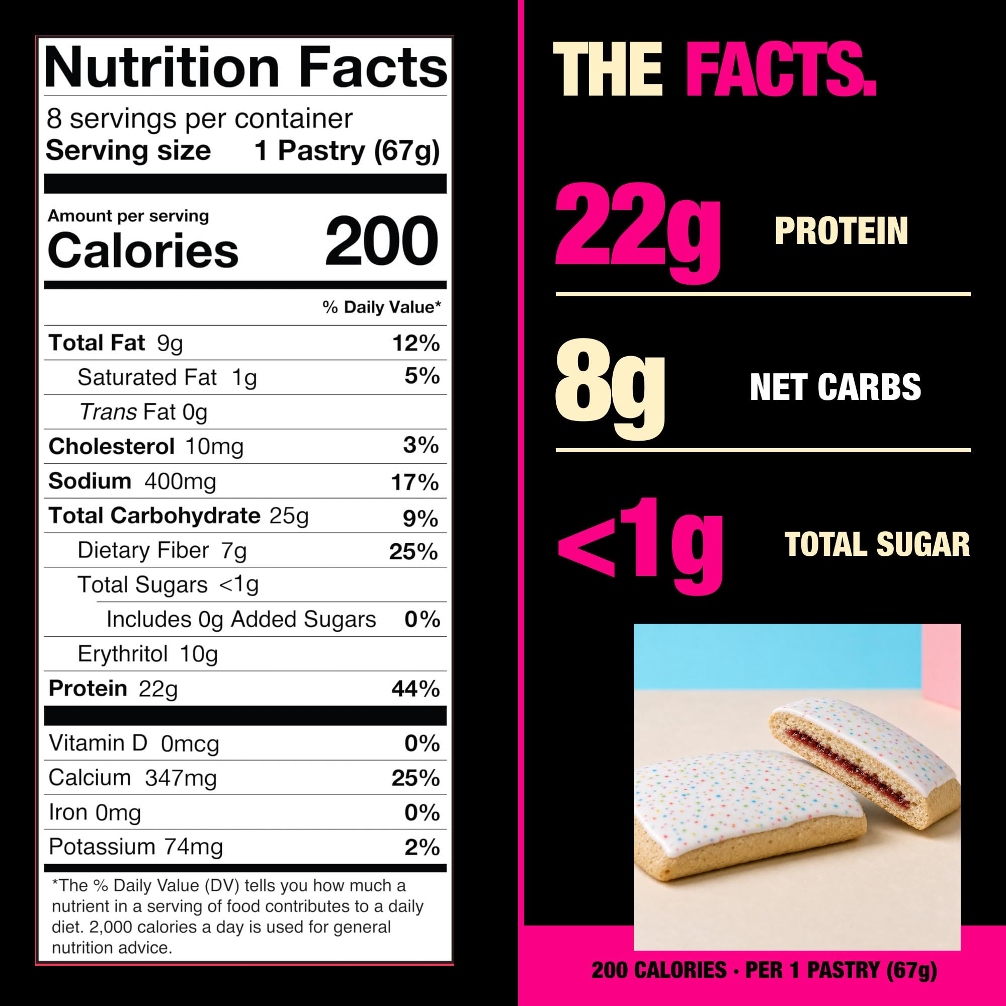 Legendary Foods 22g High Protein Pastry Value 32 Pack, Individually Wrapped