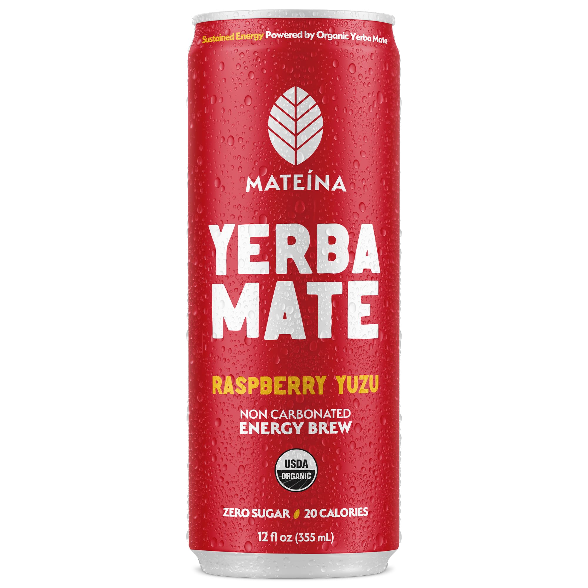 Mateina Yerba Mate Energy Drink, 12 fl oz, 12 Pack