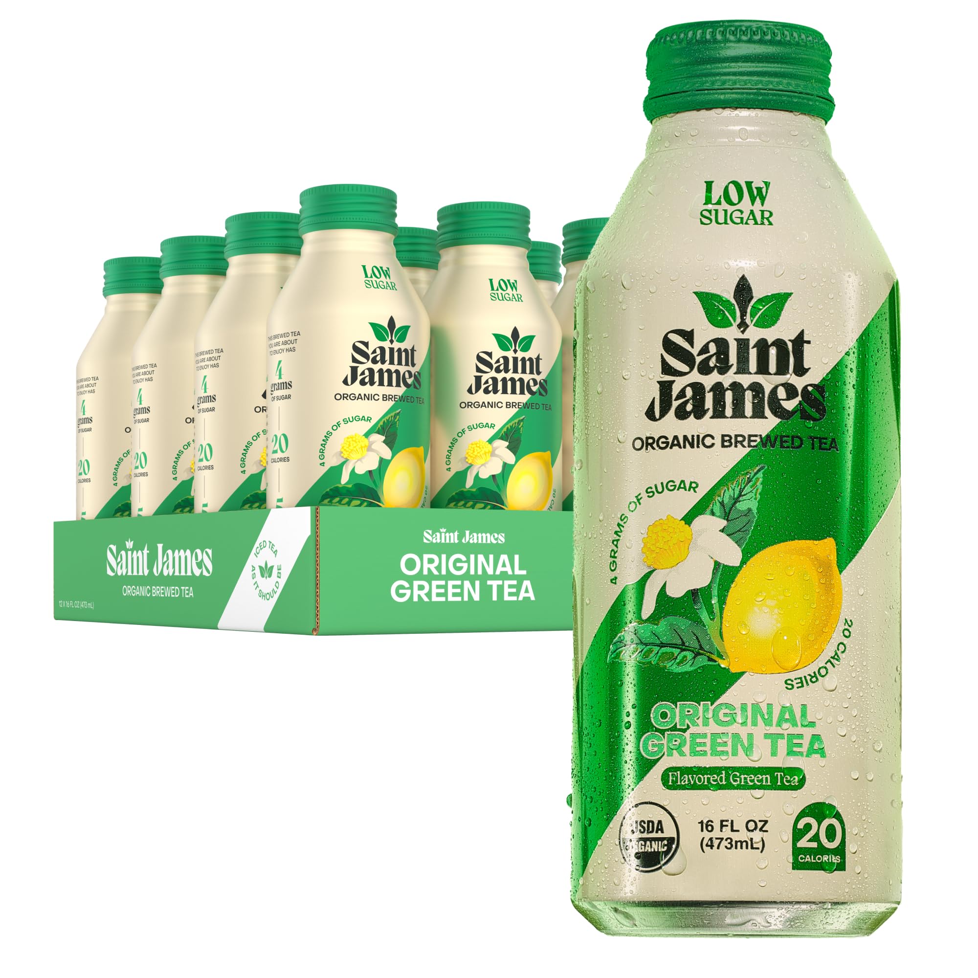 Saint James Iced Tea, Variety Green Tea, Black Tea & Fruit Tea Flavors