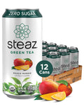 Organic Peach Mango Green Tea – Zero Sugar, 16 fl oz