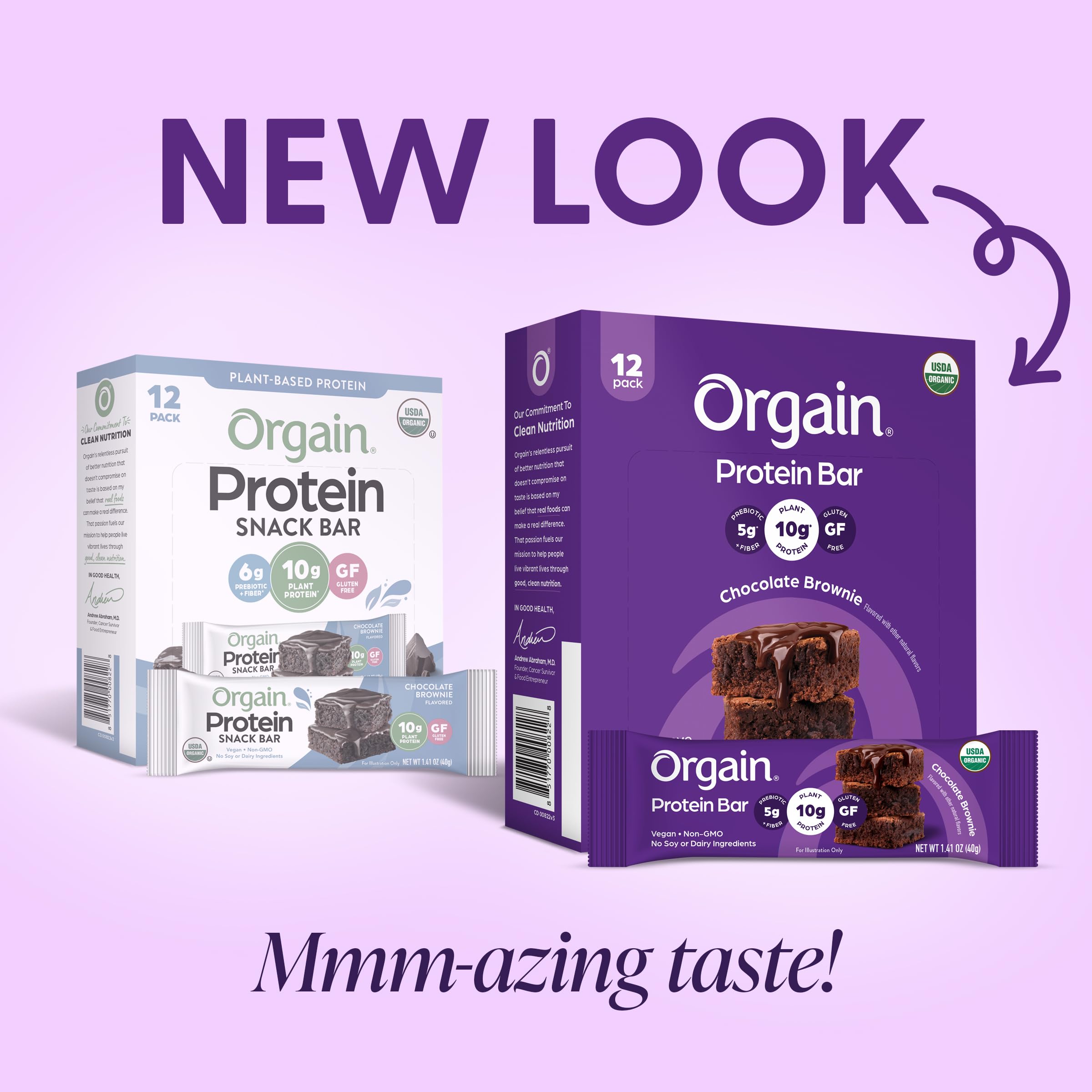 Organic Vegan Chocolate Brownie Protein Bars – 10g Plant Protein