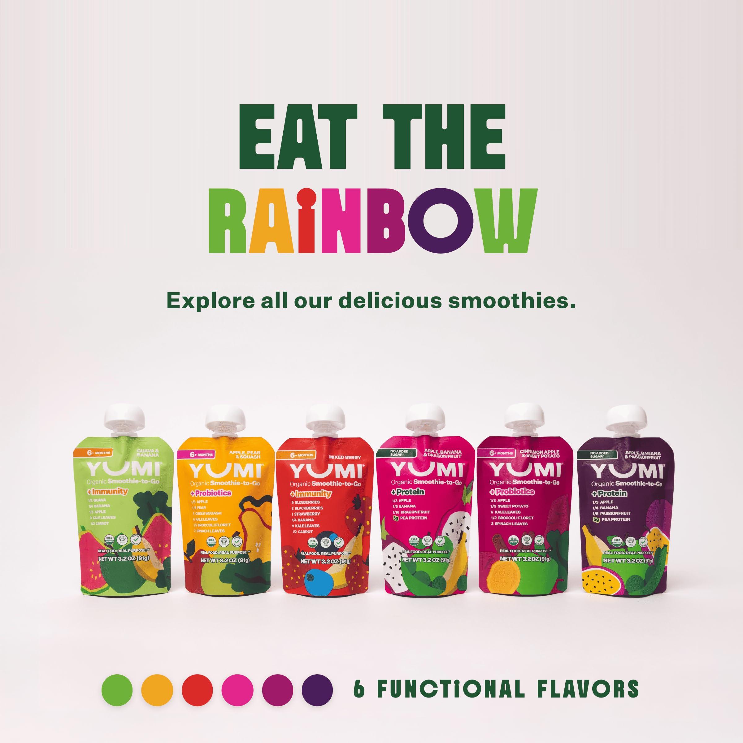 YUMI Toddler Smoothie Pouch - Multi Flavor