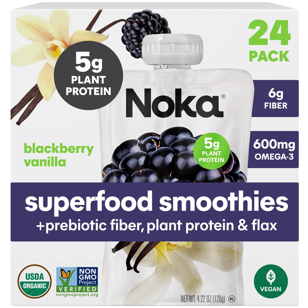 Organic Superfood Fruit Smoothie Pouches – Plant Protein & Prebiotic Fiber