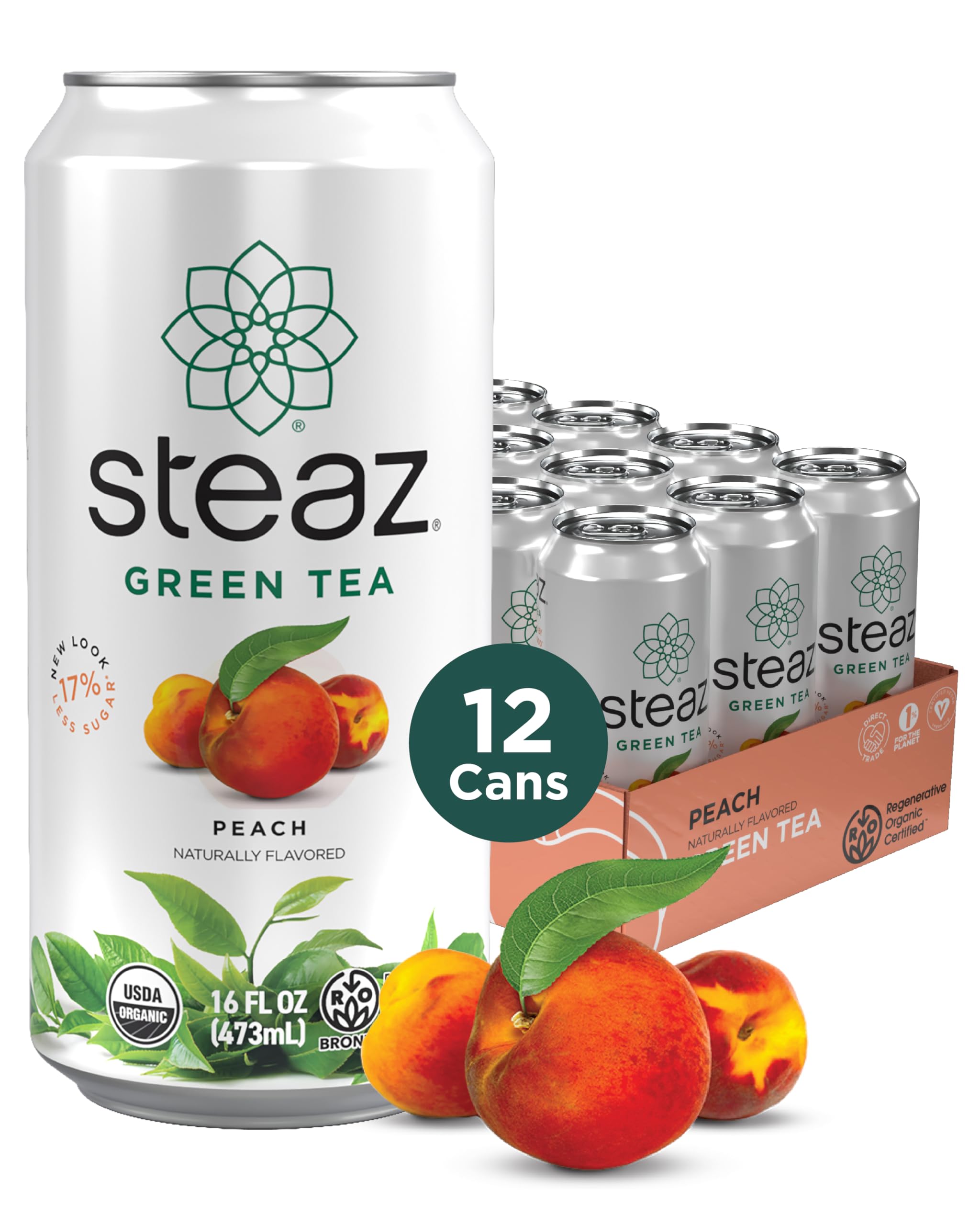 Organic Green Tea – Zero Sugar, 12 Pack
