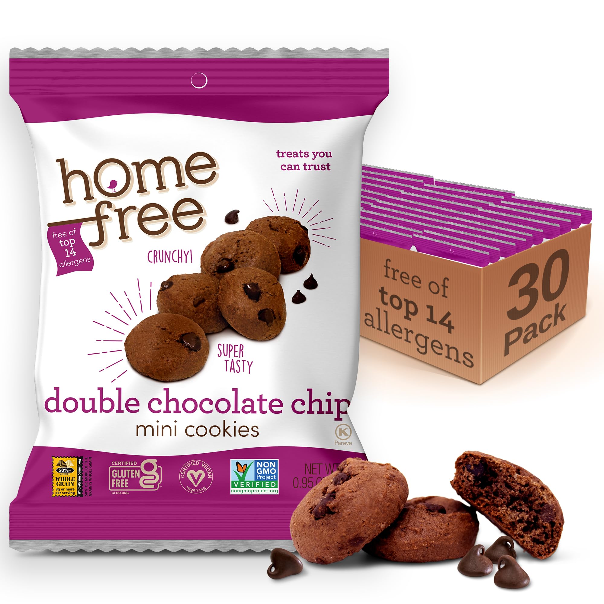 Homefree Double Chocolate Chip Mini Cookies