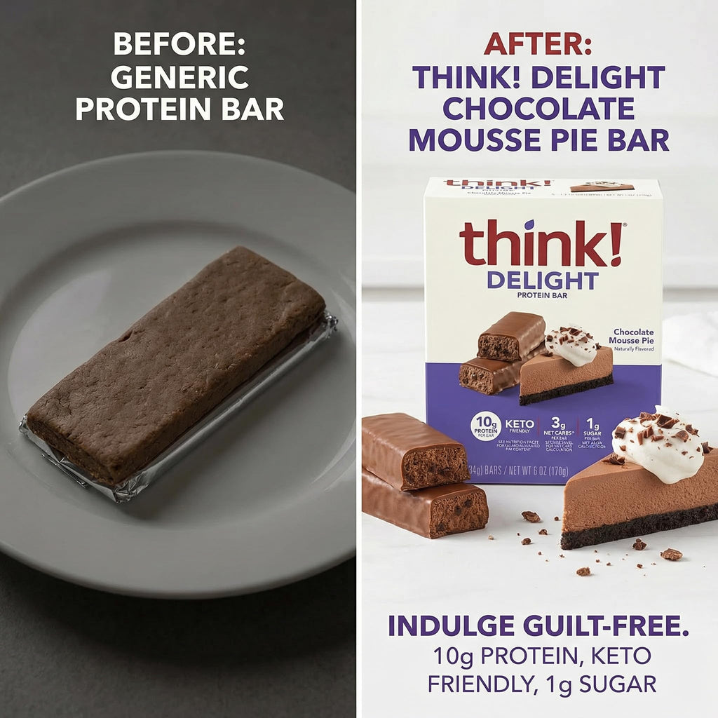 Chocolate Mousse Pie Protein Bars – High Protein, Low Carb, Gluten-Free