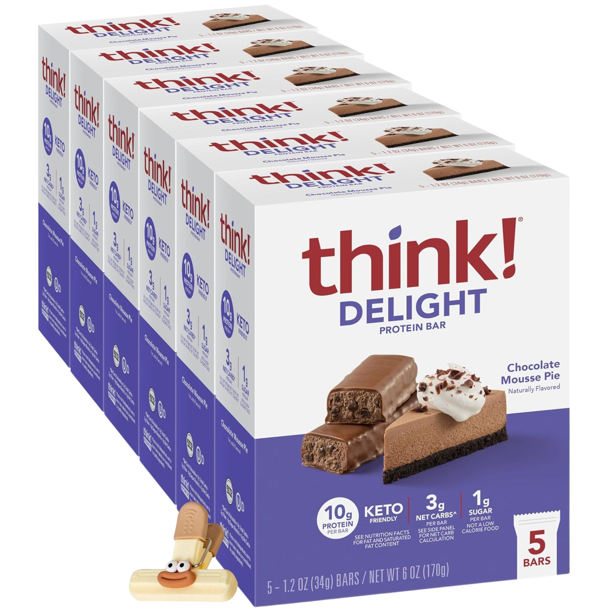 Chocolate Mousse Pie Protein Bars – High Protein, Low Carb, Gluten-Free