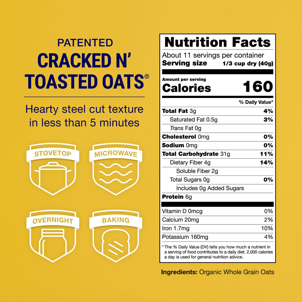 Steel Cut Whole Grain Oats – 48 oz