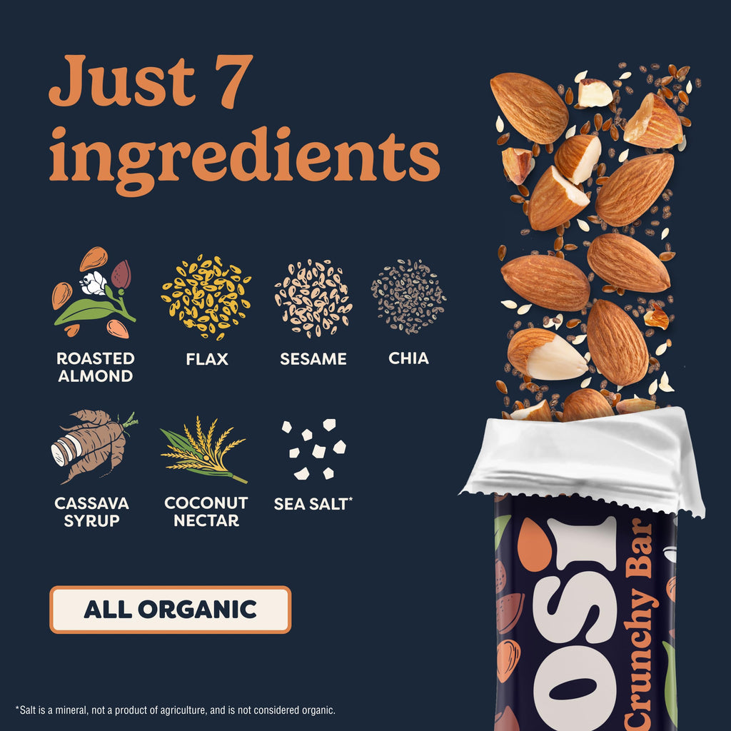 Tosi Nut Bars - Plant Based Healthy Snack Bars, 12-Pack