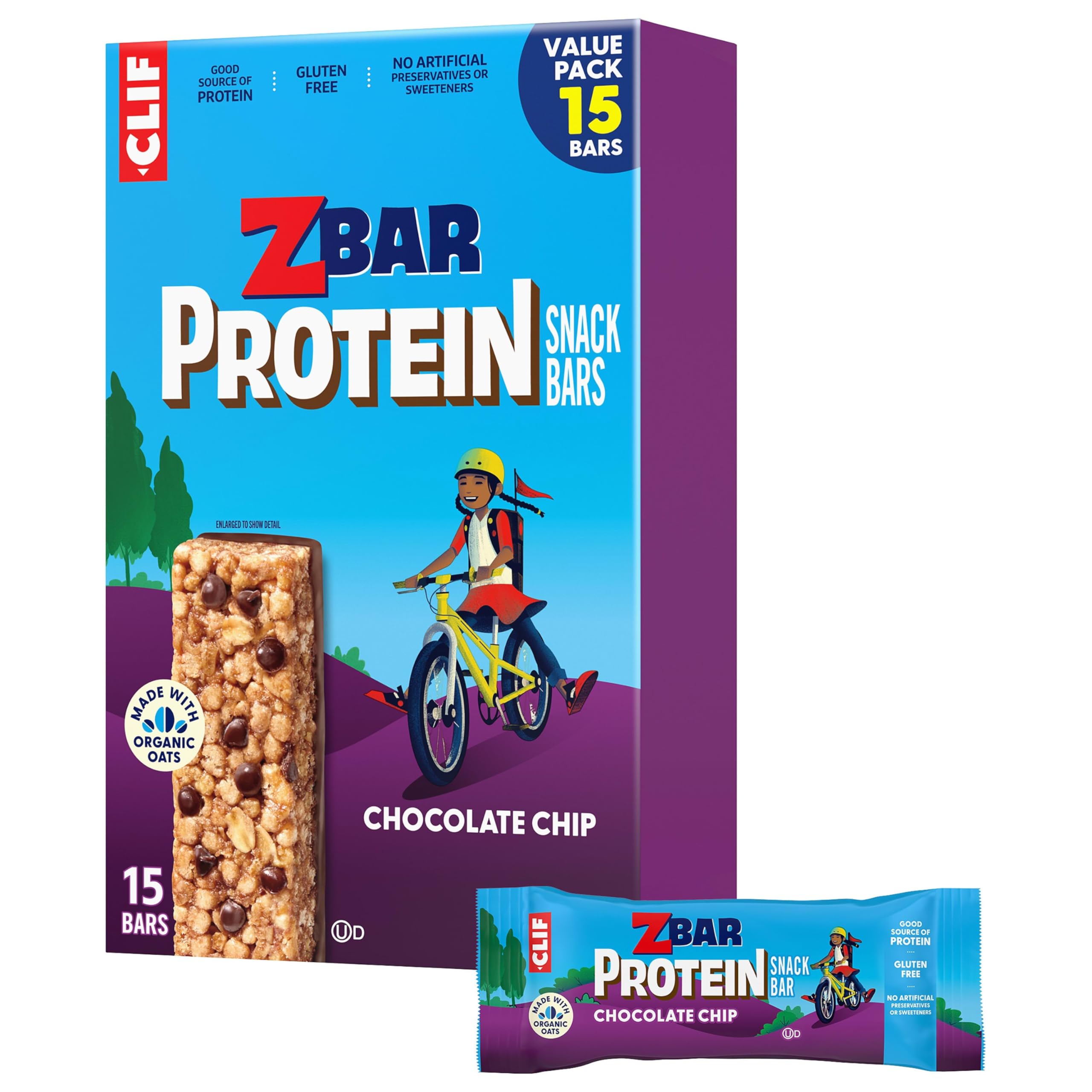 Chocolate Chip Crispy Protein Bars – Organic Oats, Gluten-Free