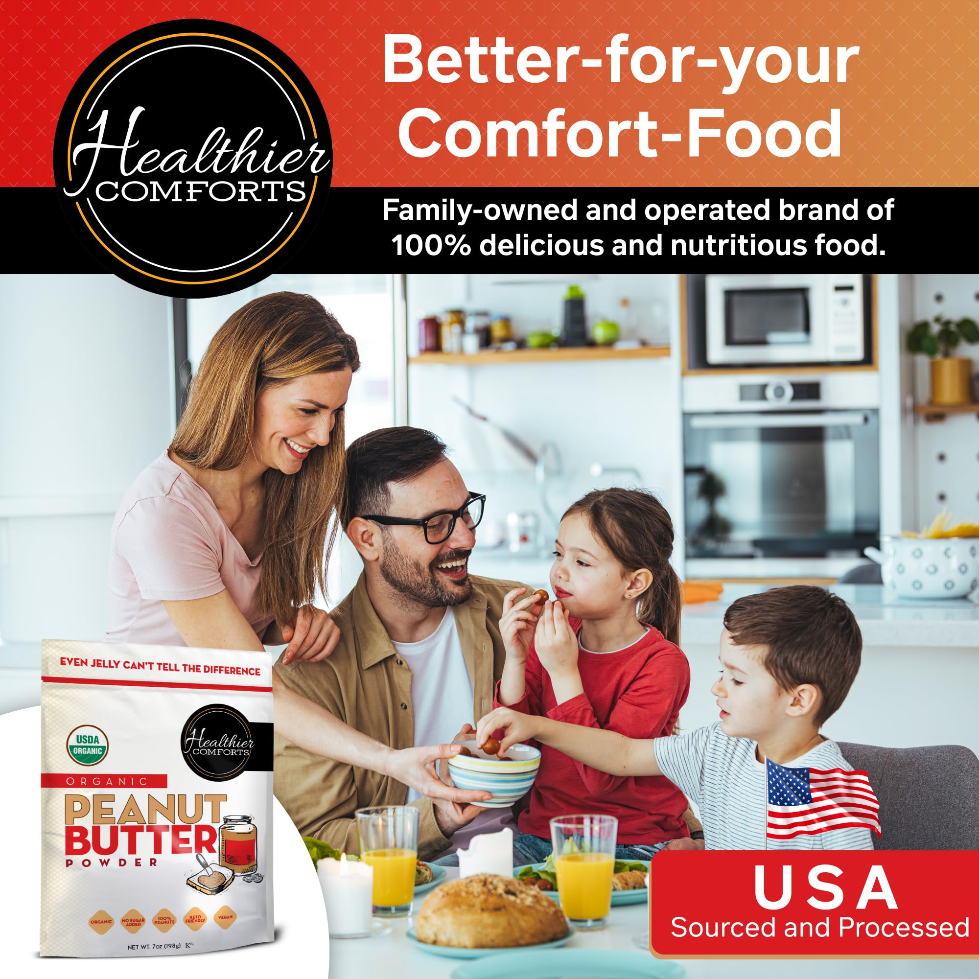 Healthier Comforts Organic Peanut Butter Powder - Parent
