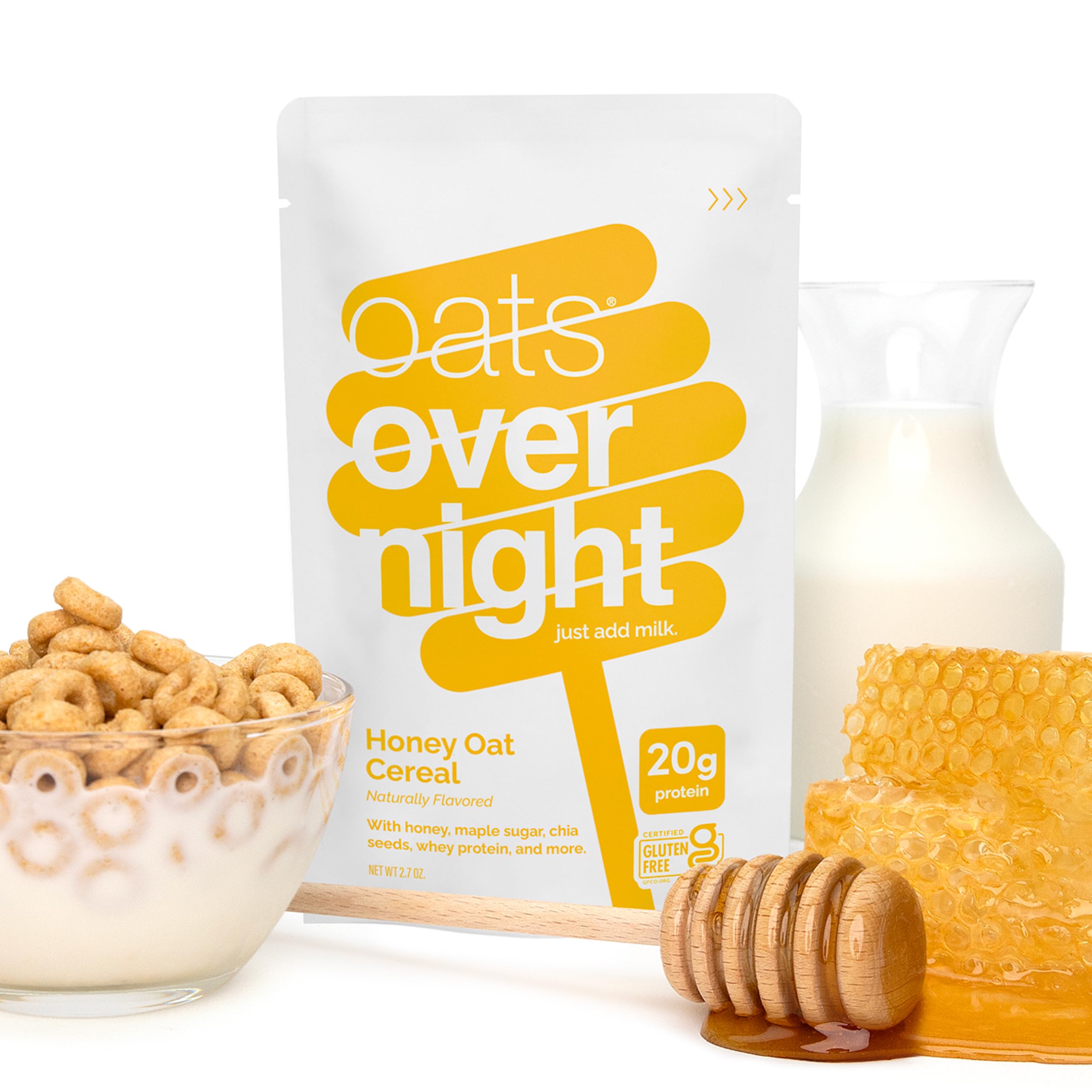 Oats Overnight Honey Oat Cereal – High Protein Oatmeal