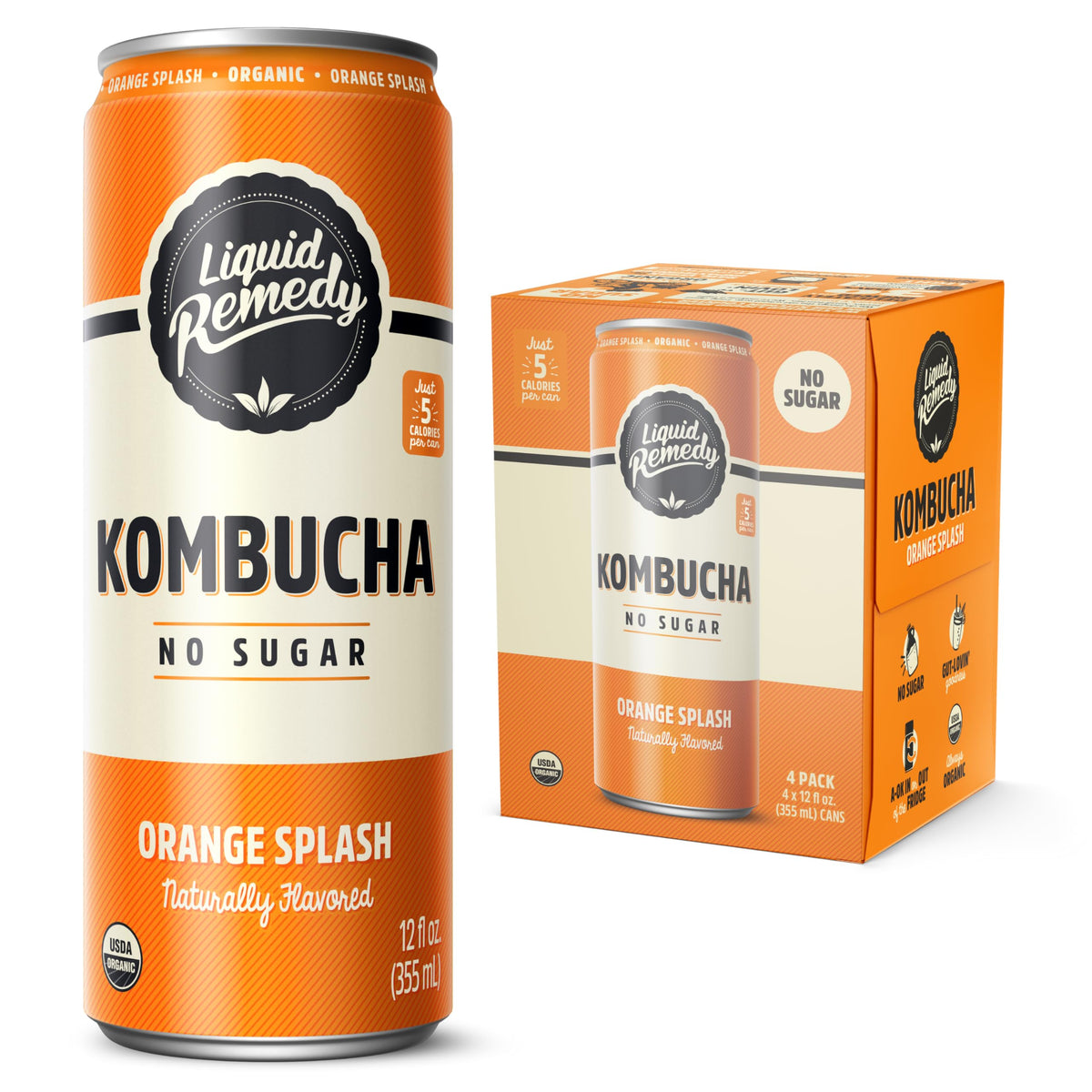 Organic Sugar-Free Kombucha Drink – 355ml