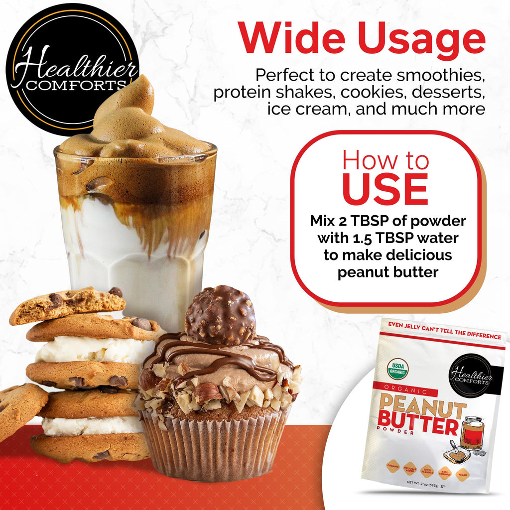 Healthier Comforts Organic Peanut Butter Powder - Parent