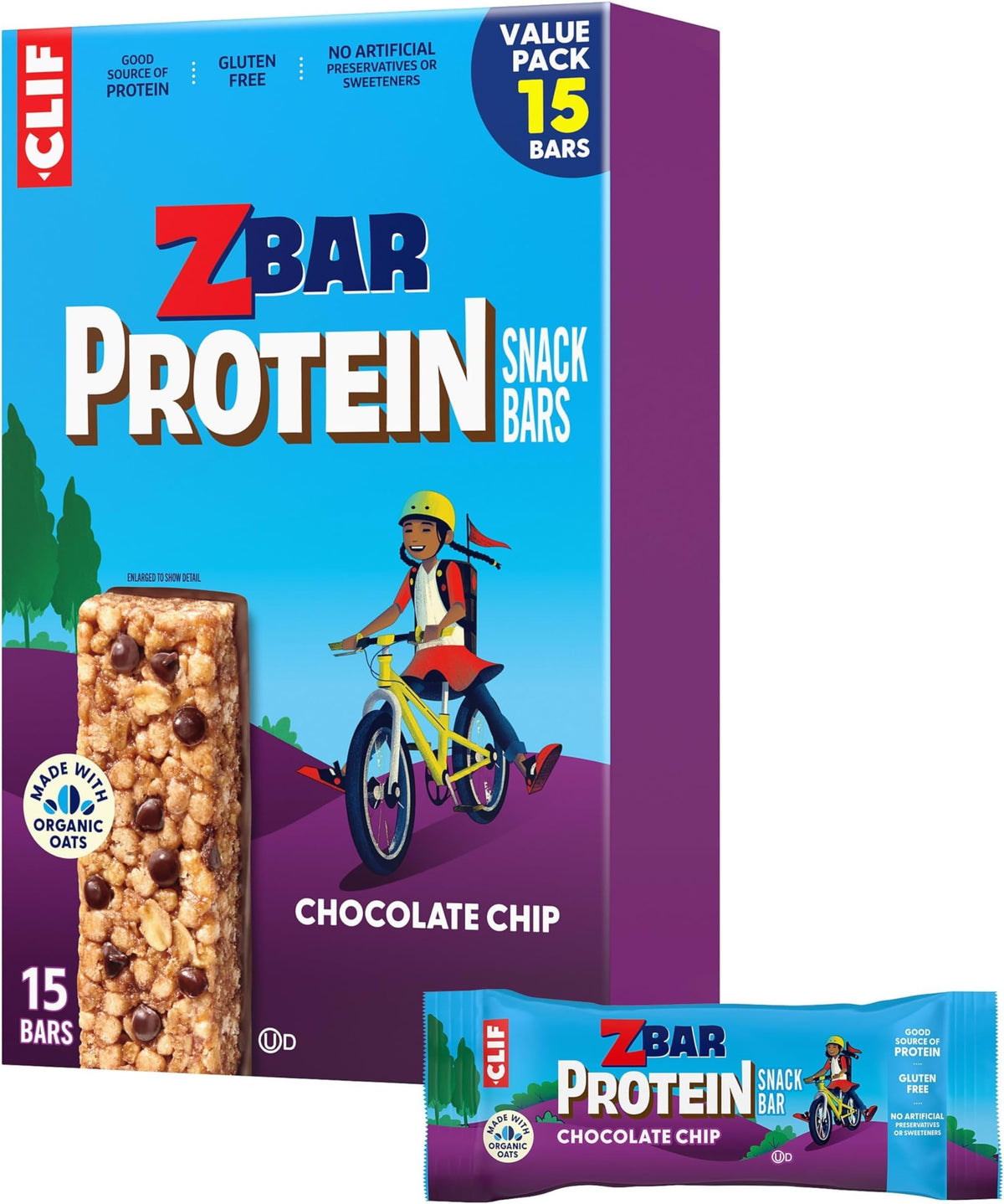 Chocolate Chip Crispy Protein Bars – Organic Oats, Gluten-Free