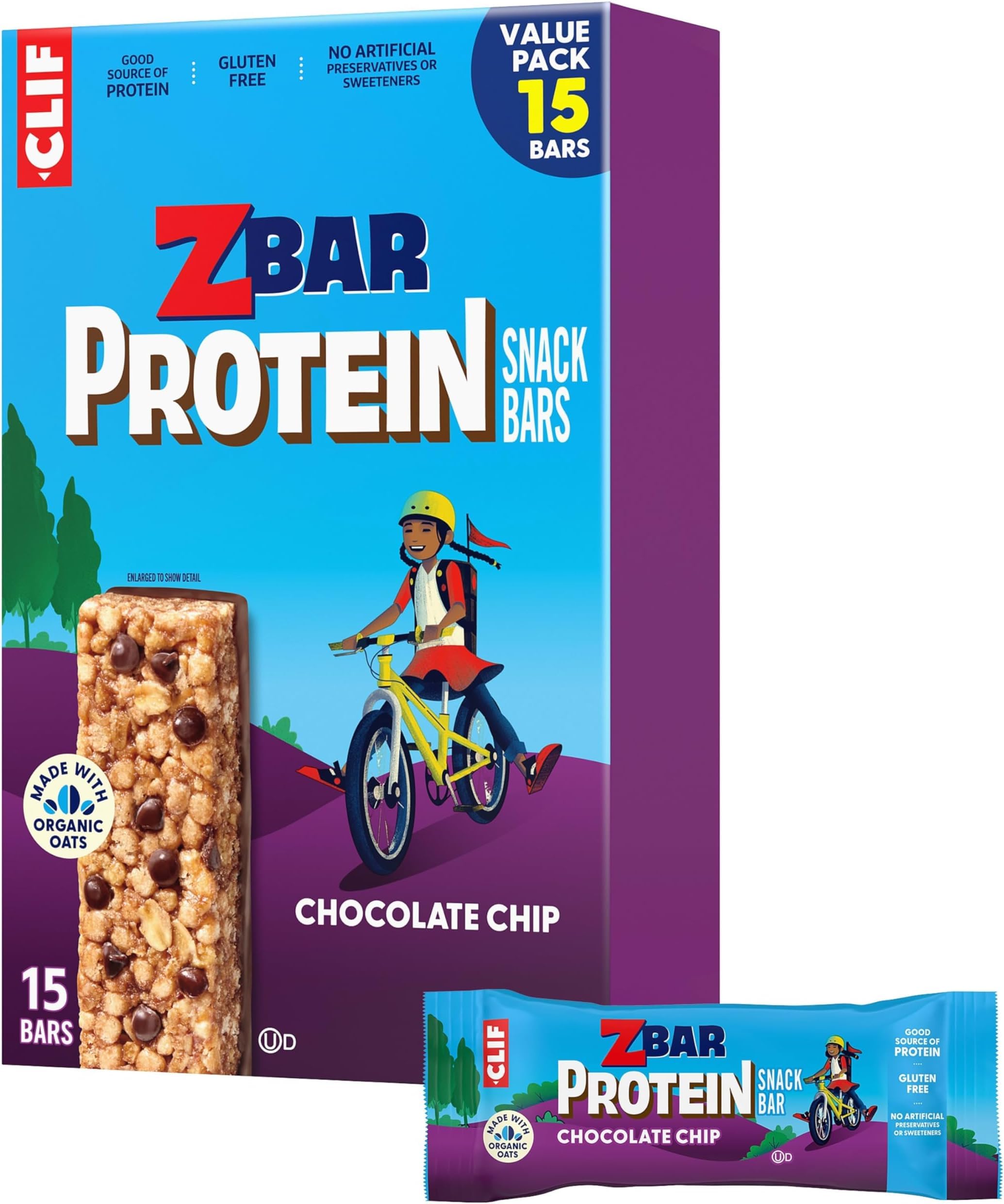Chocolate Chip Crispy Protein Bars – Organic Oats, Gluten-Free