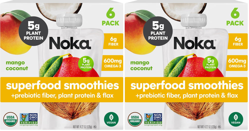 Organic Superfood Fruit Smoothie Pouches – Plant Protein & Prebiotic Fiber