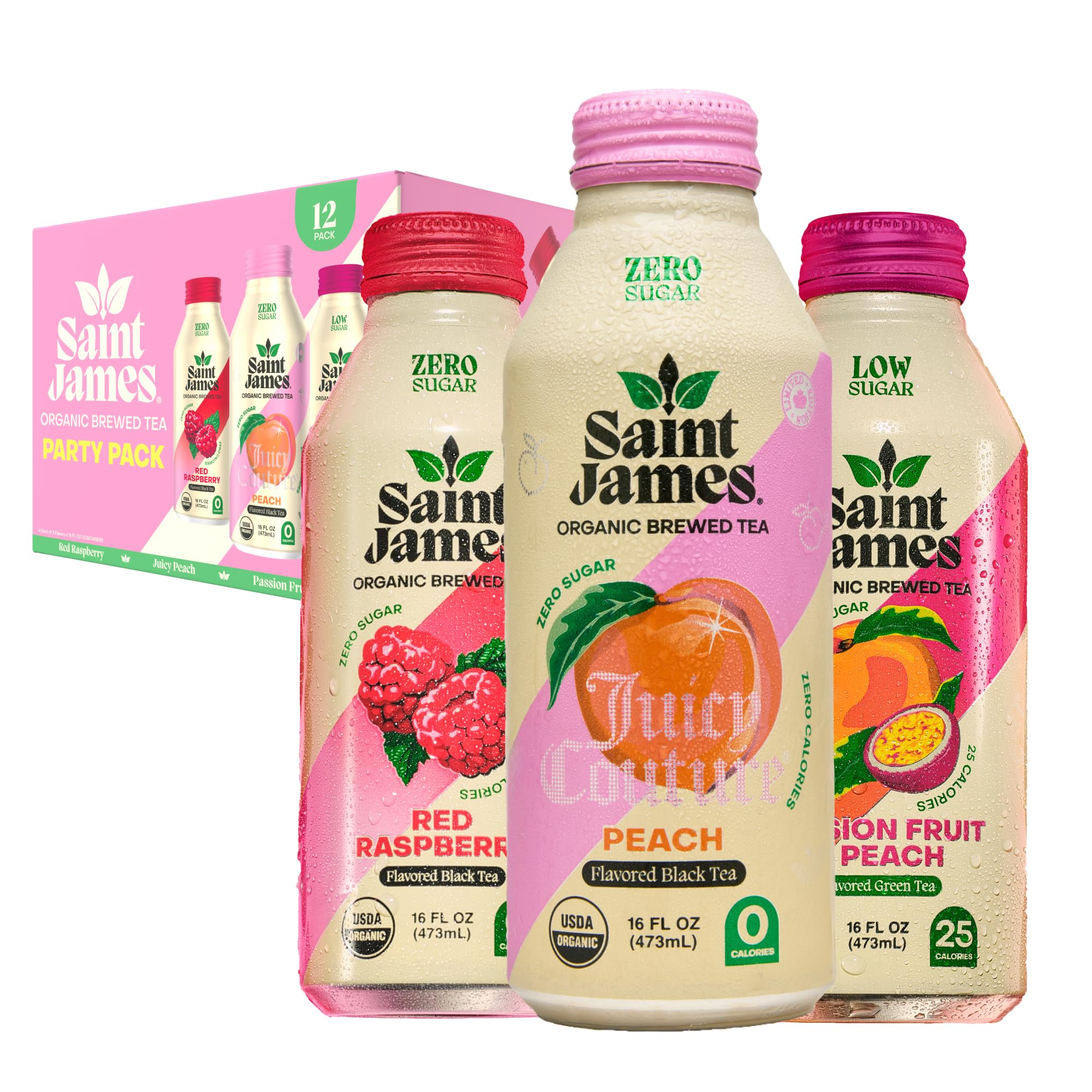 Saint James Iced Tea, Variety Green Tea, Black Tea & Fruit Tea Flavors