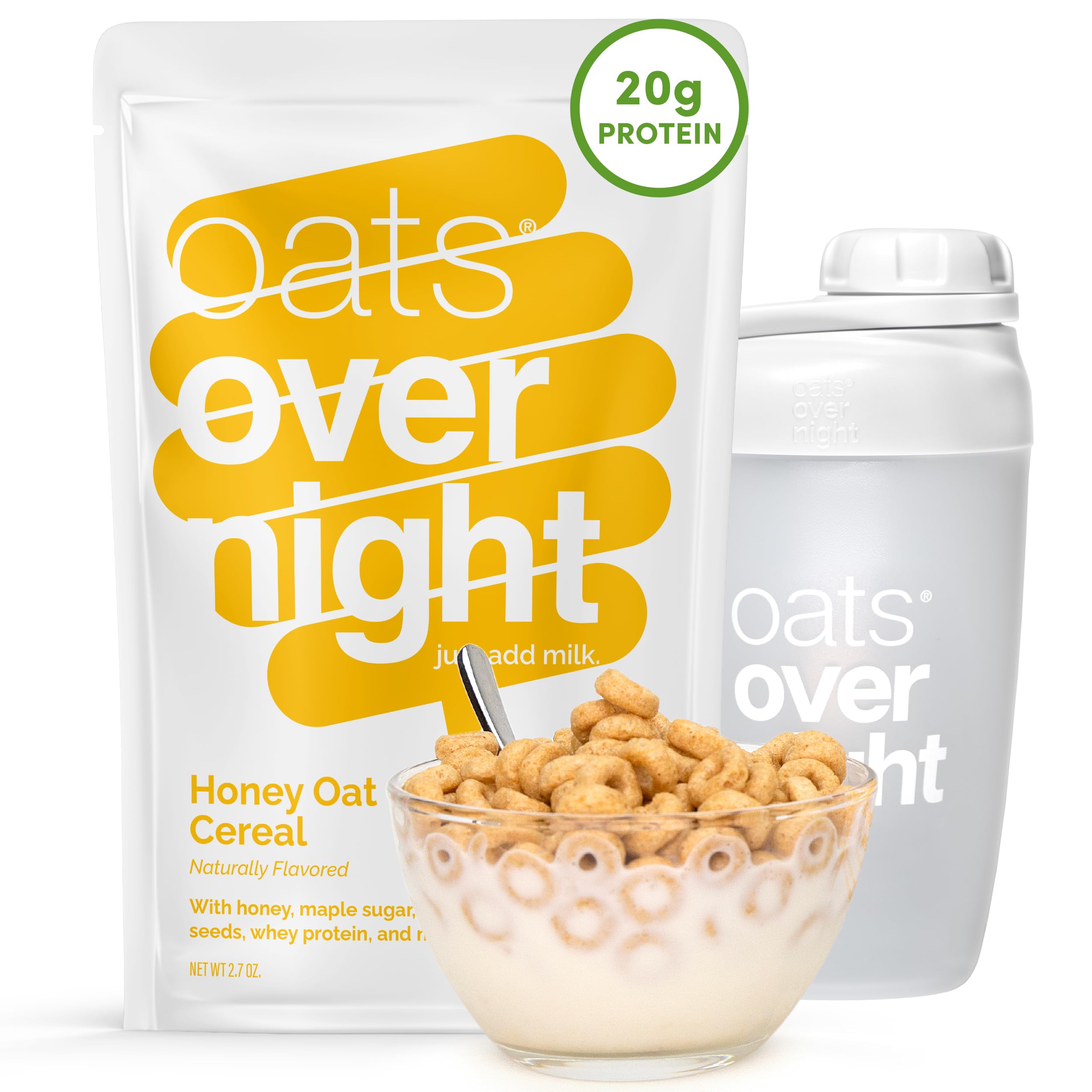 Oats Overnight Honey Oat Cereal – High Protein Oatmeal