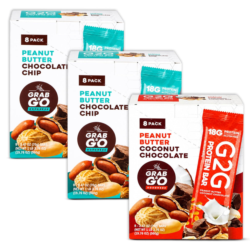 Peanut Butter Protein Bars Variety Pack – 24 Count