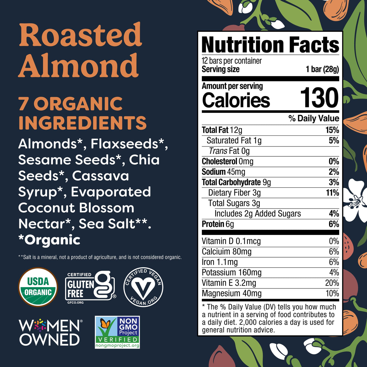 Tosi Nut Bars - Plant Based Healthy Snack Bars, 12-Pack