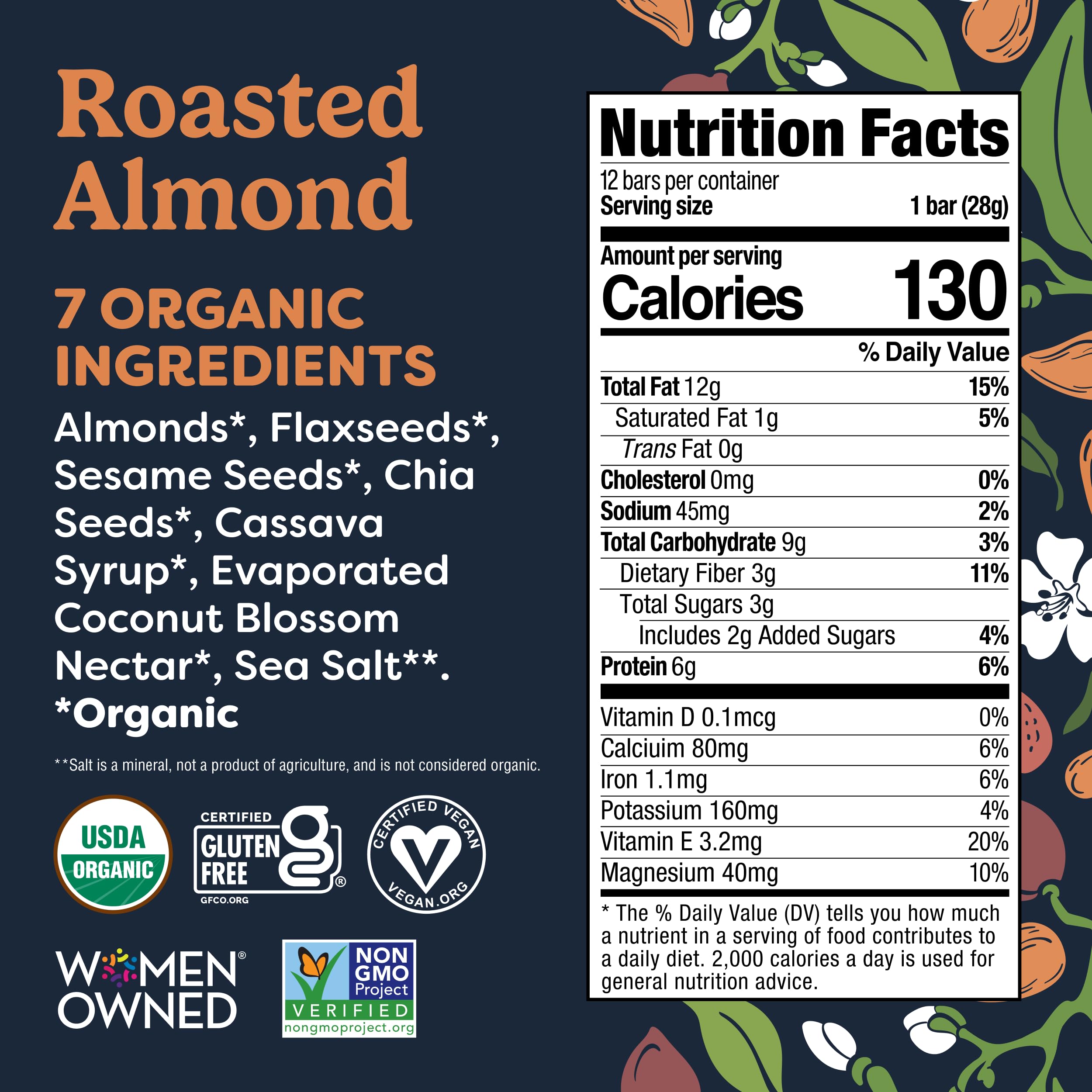 Tosi Nut Bars - Plant Based Healthy Snack Bars, 12-Pack