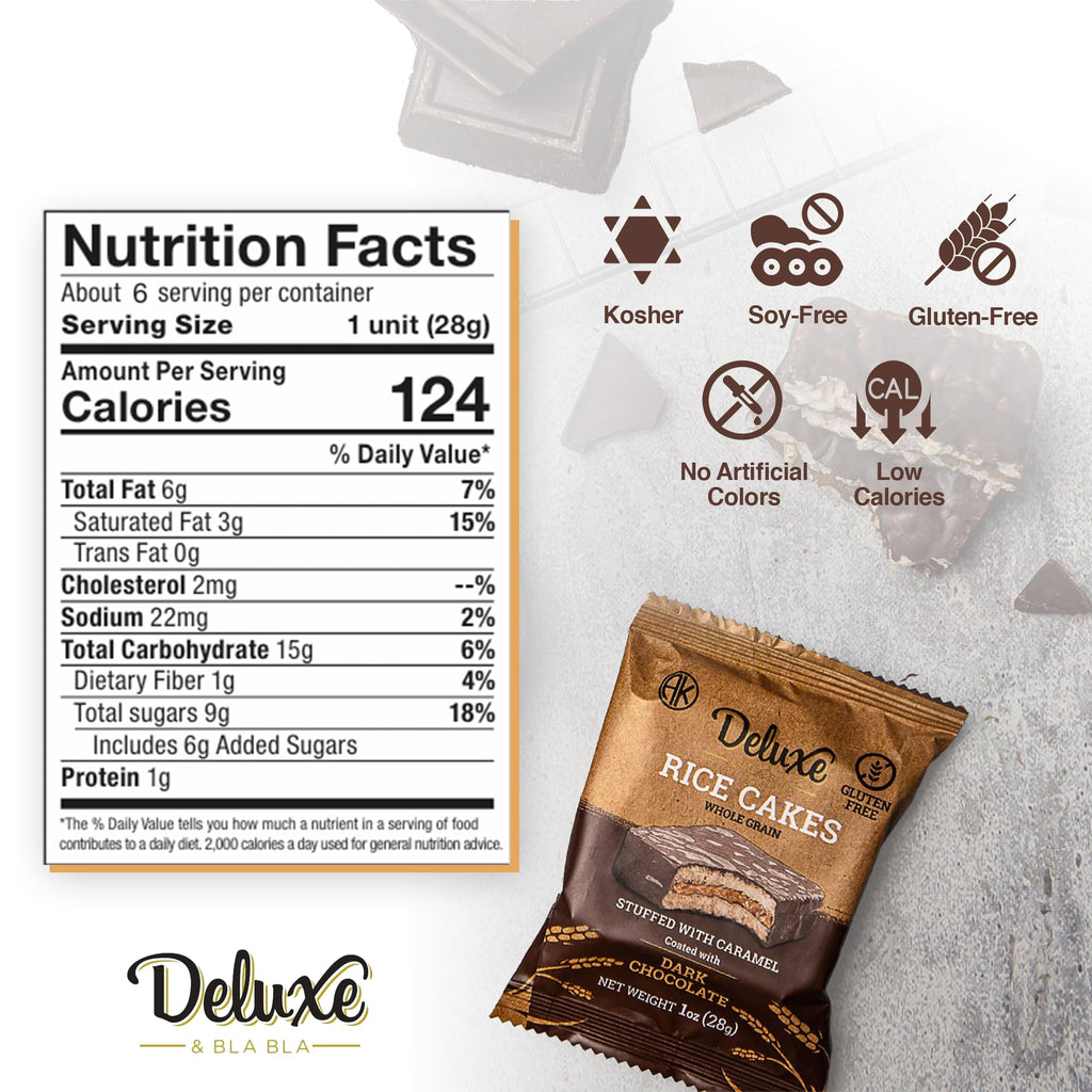 Caramel-Filled Chocolate Rice Cakes – Gluten-Free Whole Grain Snack